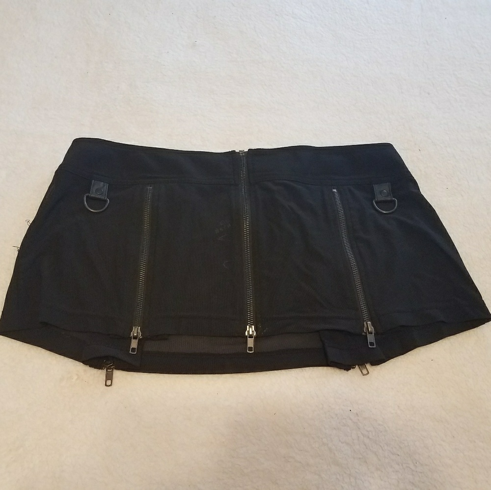 Lip Service - mesh zip up mini skirt